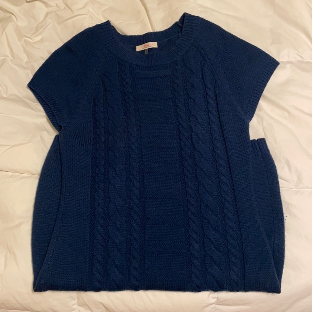 Trina Turk wool blend short sleeve sweater dress